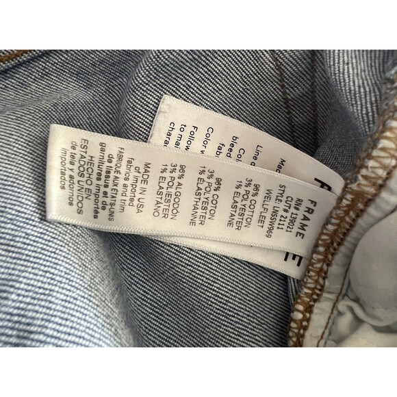 Frame Denim Le Nouveau Straight Womens Size 26 Jeans Frayed Hem Lt Wash Ankle - Picture 11 of 12